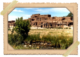 Indiánské pueblo papírový model