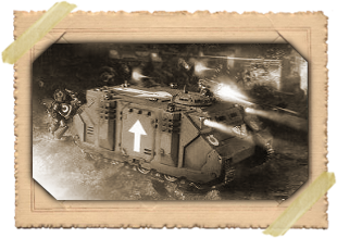 Warhammer 40000 Space Marine Rhino model