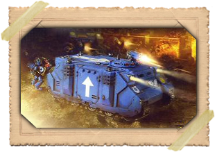 Warhammer 40000 Space Marine Rhino model